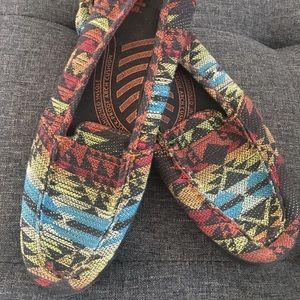 Tribal print flats